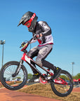Syndyt 225 Pro 4XL BMX Racing Bike Frame – 22.5” Top Tube, 6061-T6 Aluminum (4.19 lbs), Tapered 42/52 Head Tube, B52 Tech BB, 10/15/20mm Hubs, 140mm Disc Brake, Integrated Chain Tensioners – Red