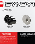 Syndyt Pro BMX Bike Axle Adaptor 10mm