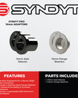 Syndyt Pro BMX Bike Axle Adaptor 15mm