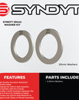 Syndyt Expert 20mm Stainless Steel Axle Washer Kit