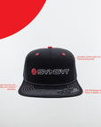 Syndyt Black Mesh Flat Bill Snapback Hat