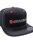 Syndyt Black Mesh Flat Bill Snapback Hat