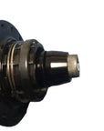 A close-up of a bicycle hub component .