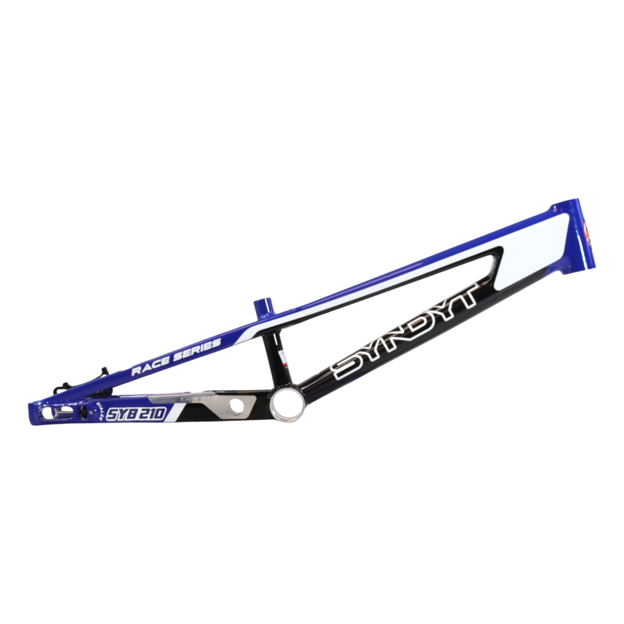 Syndyt 210 Pro XL BMX Racing Bike Frame – 21” Top Tube, 6061-T6 Aluminum (4.05 lbs), Tapered 42/52 Head Tube, B52 Tech BB, 10/15/20mm Hubs, 140mm Disc Brake,  Chain Tensioners – Red Bicycle Frame